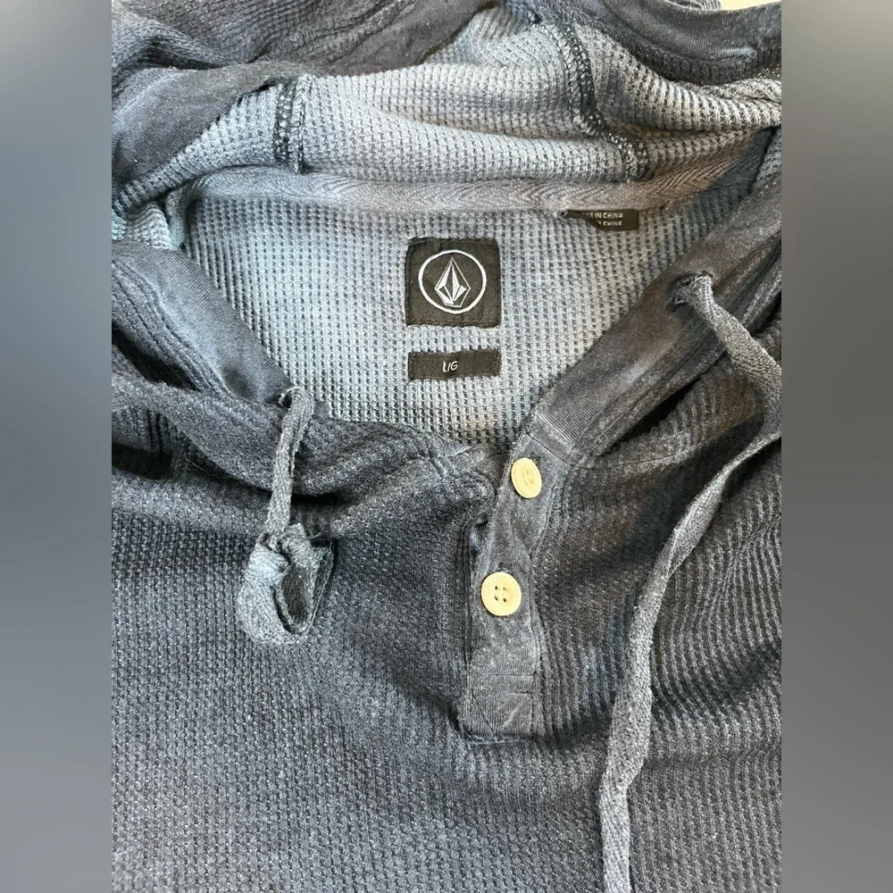 Volcom Men's Blue Hooded Sweater